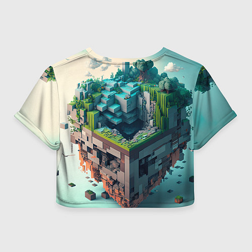 Женский топ Блоки Майнкрафт / 3D-принт – фото 2