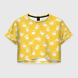Женский топ Кролики на пшеничном поле