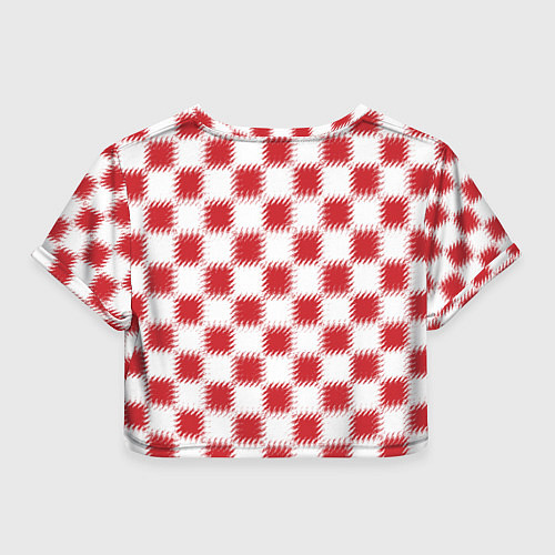 Женский топ Красно-белый узор / 3D-принт – фото 2