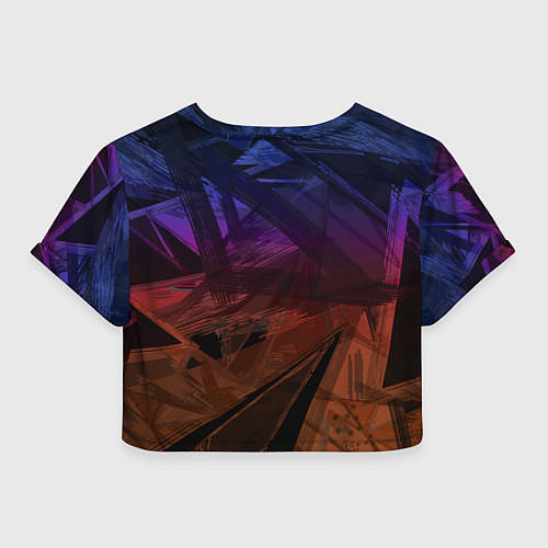 Женский топ Абстрактный черный узор на сиреневом, коричневом ф / 3D-принт – фото 2