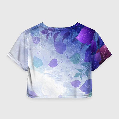 Женский топ Зайка с морковкой и листья / 3D-принт – фото 2