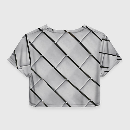 Женский топ Серый блоковый металлический паттерн / 3D-принт – фото 2