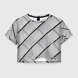 Женский топ Серый блоковый металлический паттерн