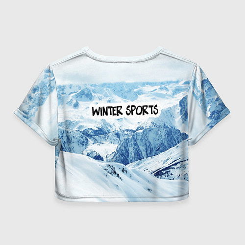 Женский топ Горные лыжи спуск / 3D-принт – фото 2