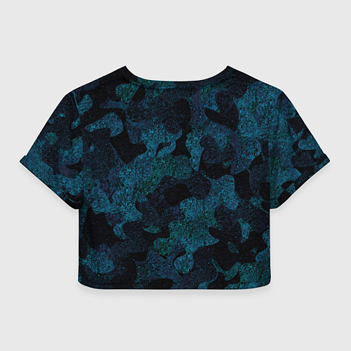 Женский топ Камуфляж тёмно-синий / 3D-принт – фото 2