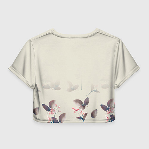 Женский топ Паттерн с цветочками / 3D-принт – фото 2