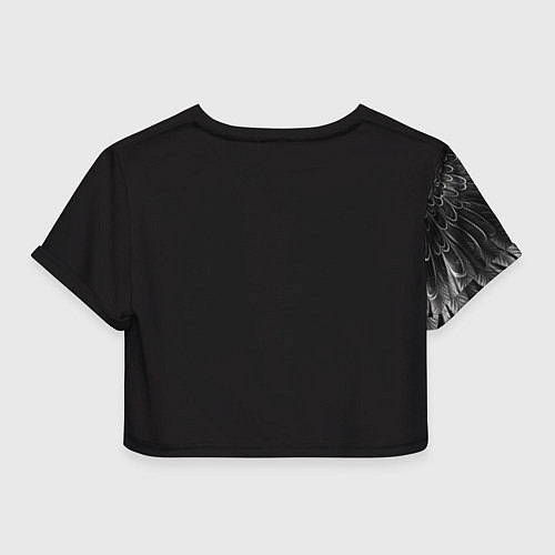 Женский топ Черно-белый ворон / 3D-принт – фото 2