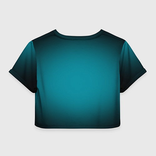 Женский топ Темно-бирюзовый градиент / 3D-принт – фото 2