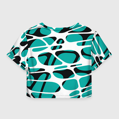 Женский топ Абстрактный узор из сетчатых прожилок / 3D-принт – фото 2