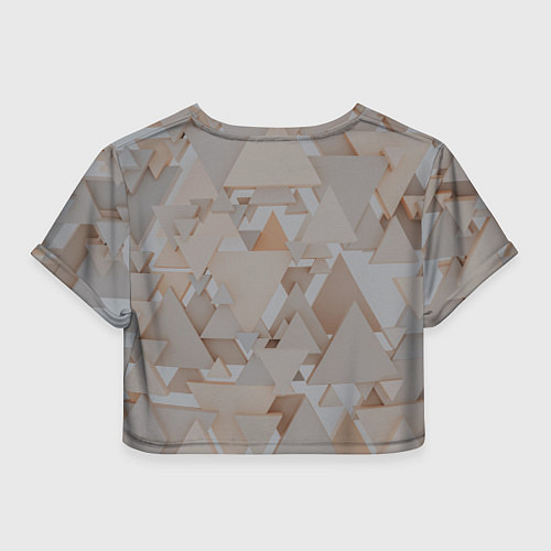 Женский топ Геометрическое множество серых и бежевых треугольн / 3D-принт – фото 2