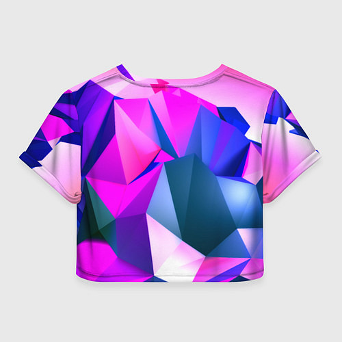 Женский топ Neon blue polygons / 3D-принт – фото 2