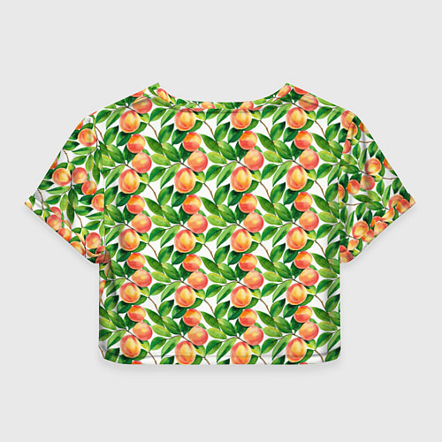 Женский топ Персики акварельный паттерн / 3D-принт – фото 2