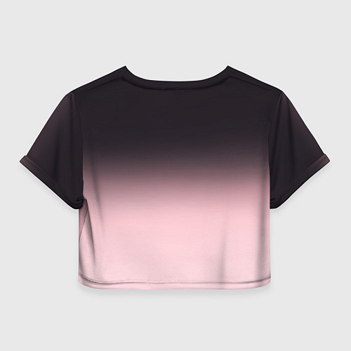 Женский топ Градиент: от черного к розовому / 3D-принт – фото 2