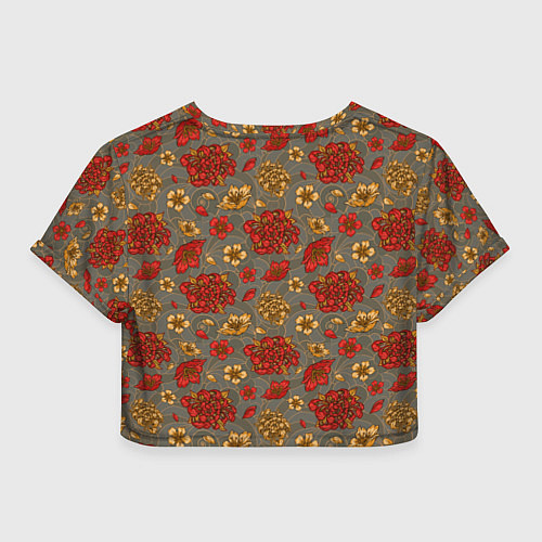 Женский топ Японские цветы-пионы / 3D-принт – фото 2