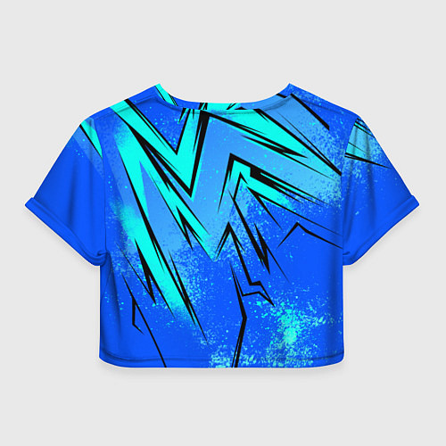 Женский топ Sport uniform - синие брызки / 3D-принт – фото 2
