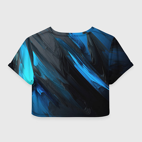 Женский топ Синяя краска на черном фоне / 3D-принт – фото 2