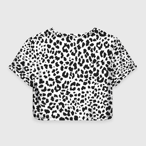 Женский топ Черные леопардовые пятна / 3D-принт – фото 2