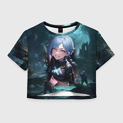 Футболка 3D укороченная женская Arcane league of legends милая jinx, цвет: 3D-принт