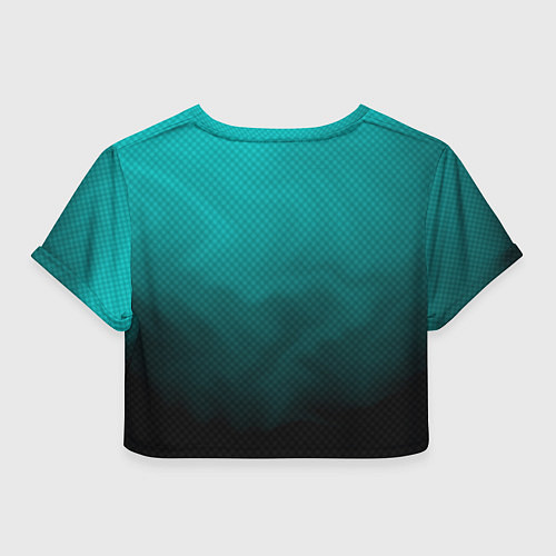 Женский топ Бирюзово-черный дым - Хуф и Ся / 3D-принт – фото 2