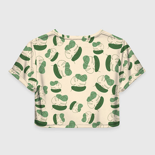 Женский топ Монстера абстракция / 3D-принт – фото 2