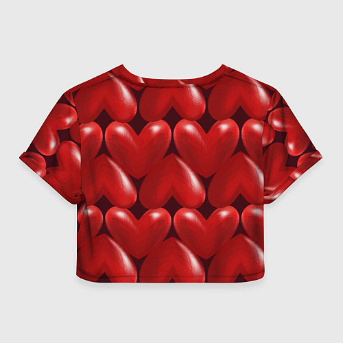 Женский топ Red hearts / 3D-принт – фото 2