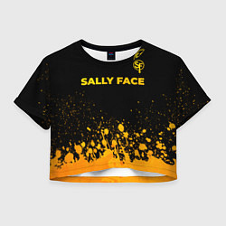 Женский топ Sally Face - gold gradient: символ сверху