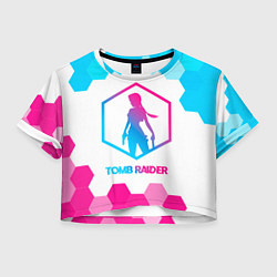 Женский топ Tomb Raider neon gradient style