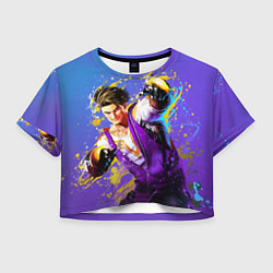 Футболка 3D укороченная женская Street Fighter 6: Luke, цвет: 3D-принт