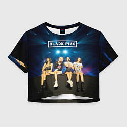 Футболка 3D укороченная женская Blackpink kpop girls, цвет: 3D-принт