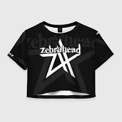 Футболка 3D укороченная женская Zebrahead - logo, цвет: 3D-принт