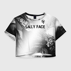 Женский топ Sally Face glitch на светлом фоне: символ сверху