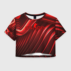 Женский топ CS GO red abstract