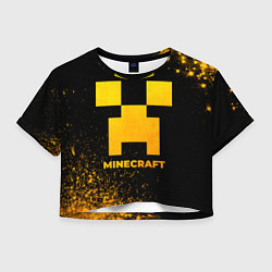 Женский топ Minecraft - gold gradient