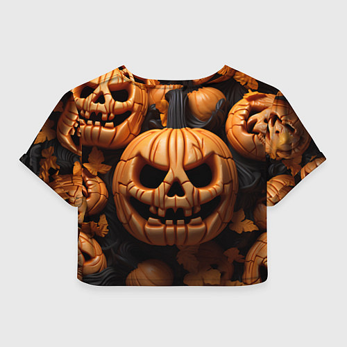 Женский топ Pumpkin Halloween / 3D-принт – фото 2