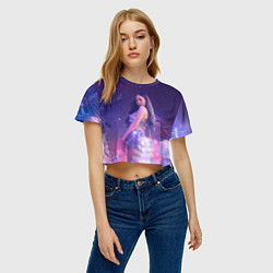 Футболка 3D укороченная женская Karina art - Aespa, цвет: 3D-принт — фото 2