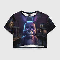 Футболка 3D укороченная женская Bonnie FNAF, цвет: 3D-принт