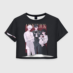 Футболка 3D укороченная женская Агенты времени - персонажи, цвет: 3D-принт