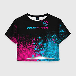 Женский топ Volkswagen - neon gradient: символ сверху