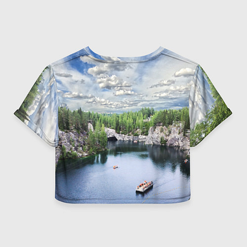 Женский топ Карелия горный парк Рускеала / 3D-принт – фото 2