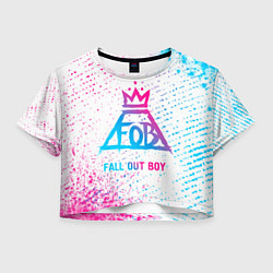 Женский топ Fall Out Boy neon gradient style