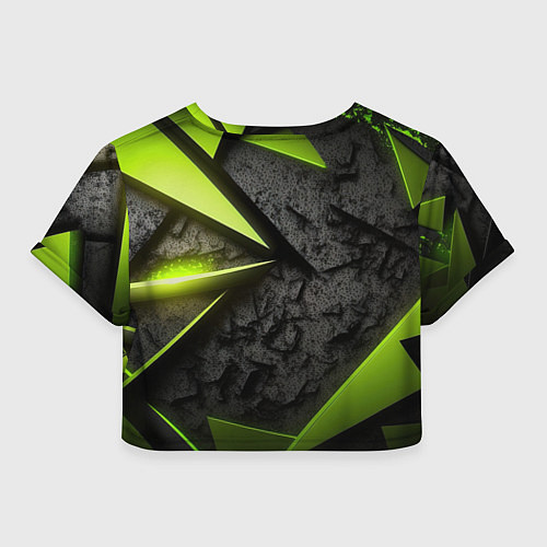 Женский топ Baldurs Gate 3 logo green abstract / 3D-принт – фото 2