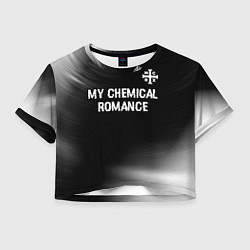 Женский топ My Chemical Romance glitch на темном фоне: символ