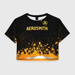 Женский топ Aerosmith - gold gradient: символ сверху