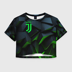 Женский топ Juventus black green logo