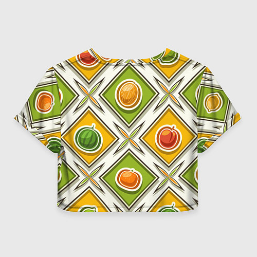 Женский топ Fruits and berries pattern / 3D-принт – фото 2