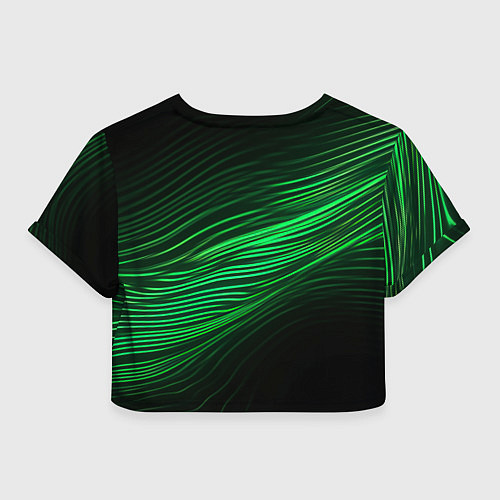 Женский топ Green neon lines / 3D-принт – фото 2