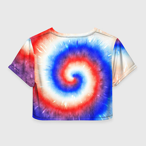 Женский топ Тай-дай Российский флаг / 3D-принт – фото 2