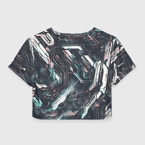 Женский топ Киберанк полосы / 3D-принт – фото 2