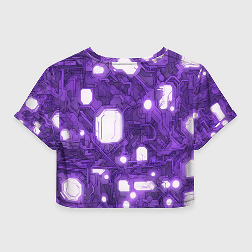 Женский топ Фиолетовые кибернетические схемы неон / 3D-принт – фото 2