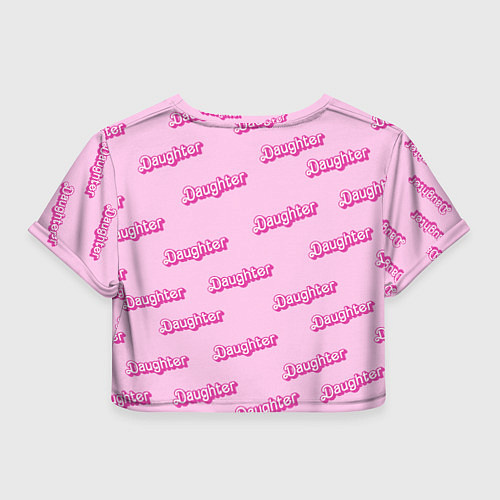 Женский топ Дочь в стиле барби - розовый паттерн / 3D-принт – фото 2
